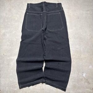 Vintage Emergency Exit Black Wide Leg Baggy Skater Jeans 36x30 11 Inch Opening